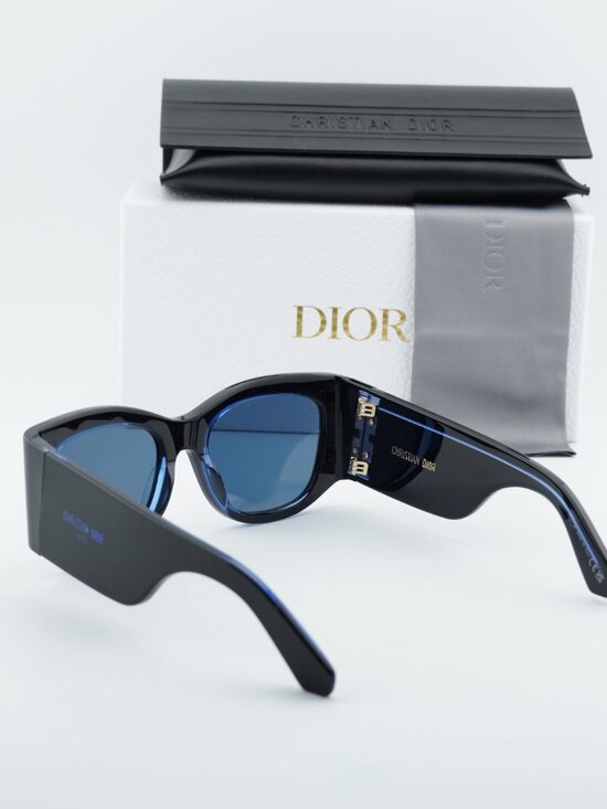 Dior DIORNUIT S1I 17B0 Square Sunglasses - Black / Blue main image 10